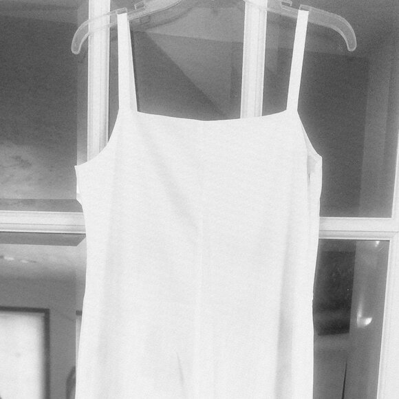 White Butterfly Print Jumpsuit – Size S (Fits Like XS) – Wide Leg, Button Straps - Picture 4 of 8